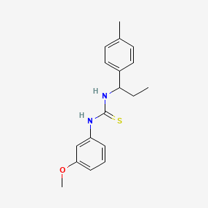 molecular formula C18H22N2OS B4747786 N-(3-methoxyphenyl)-N'-[1-(4-methylphenyl)propyl]thiourea 