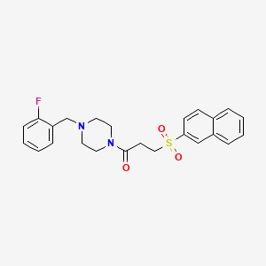 1-(2-fluorobenzyl)-4-[3-(2-naphthylsulfonyl)propanoyl]piperazine