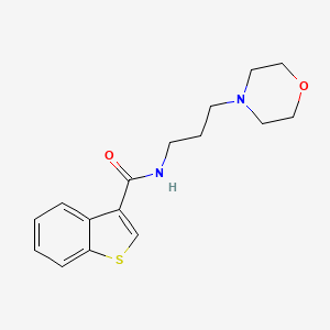 molecular formula C16H20N2O2S B4747809 N-[3-(4-morpholinyl)propyl]-1-benzothiophene-3-carboxamide 