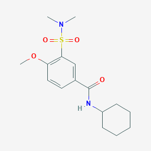molecular formula C16H24N2O4S B4747843 N-cyclohexyl-3-[(dimethylamino)sulfonyl]-4-methoxybenzamide 
