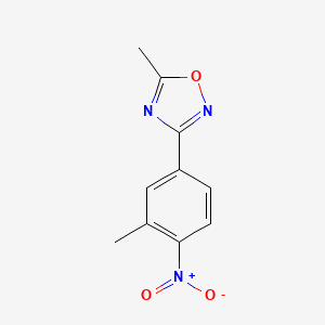 molecular formula C10H9N3O3 B4747865 5-methyl-3-(3-methyl-4-nitrophenyl)-1,2,4-oxadiazole 