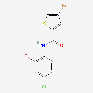 molecular formula C11H6BrClFNOS B4747879 4-bromo-N-(4-chloro-2-fluorophenyl)-2-thiophenecarboxamide 