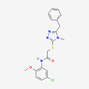 molecular formula C19H19ClN4O2S B4747905 2-[(5-benzyl-4-methyl-4H-1,2,4-triazol-3-yl)thio]-N-(5-chloro-2-methoxyphenyl)acetamide 