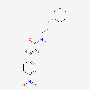molecular formula C17H22N2O3S B4747932 N-[2-(cyclohexylthio)ethyl]-3-(4-nitrophenyl)acrylamide 