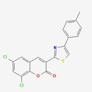 molecular formula C19H11Cl2NO2S B4747940 6,8-dichloro-3-[4-(4-methylphenyl)-1,3-thiazol-2-yl]-2H-chromen-2-one 