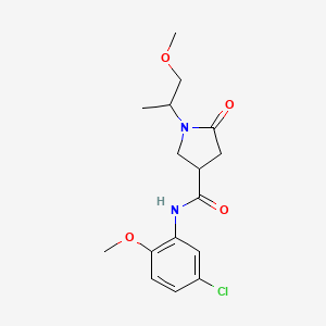 molecular formula C16H21ClN2O4 B4747948 N-(5-chloro-2-methoxyphenyl)-1-(2-methoxy-1-methylethyl)-5-oxopyrrolidine-3-carboxamide 