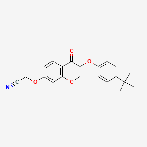 molecular formula C21H19NO4 B4747957 {[3-(4-tert-butylphenoxy)-4-oxo-4H-chromen-7-yl]oxy}acetonitrile 