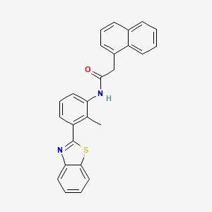 molecular formula C26H20N2OS B4748002 N-[3-(1,3-benzothiazol-2-yl)-2-methylphenyl]-2-(1-naphthyl)acetamide 