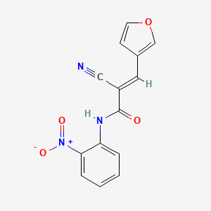 molecular formula C14H9N3O4 B4748009 2-cyano-3-(3-furyl)-N-(2-nitrophenyl)acrylamide 