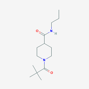 molecular formula C14H26N2O2 B4748047 1-(2,2-dimethylpropanoyl)-N-propyl-4-piperidinecarboxamide 