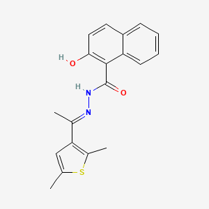 molecular formula C19H18N2O2S B4748057 N'-[1-(2,5-dimethyl-3-thienyl)ethylidene]-2-hydroxy-1-naphthohydrazide 