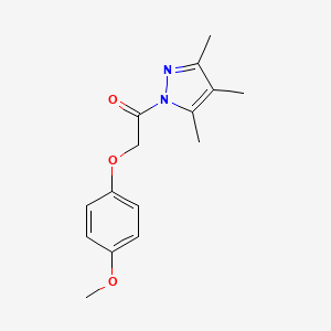 molecular formula C15H18N2O3 B4748080 1-[(4-methoxyphenoxy)acetyl]-3,4,5-trimethyl-1H-pyrazole 