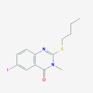 molecular formula C13H15IN2OS B4748147 2-(butylthio)-6-iodo-3-methyl-4(3H)-quinazolinone 