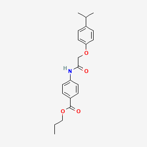 molecular formula C21H25NO4 B4748148 propyl 4-{[(4-isopropylphenoxy)acetyl]amino}benzoate 