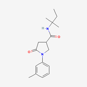 N-(1,1-dimethylpropyl)-1-(3-methylphenyl)-5-oxo-3-pyrrolidinecarboxamide