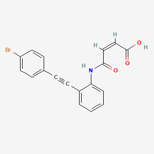 molecular formula C18H12BrNO3 B4748153 4-({2-[(4-bromophenyl)ethynyl]phenyl}amino)-4-oxo-2-butenoic acid 