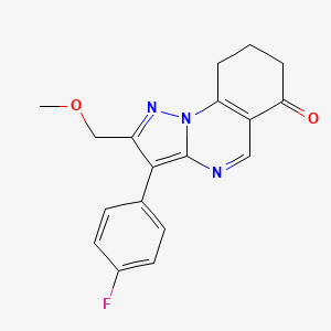 molecular formula C18H16FN3O2 B4748164 3-(4-fluorophenyl)-2-(methoxymethyl)-8,9-dihydropyrazolo[1,5-a]quinazolin-6(7H)-one 