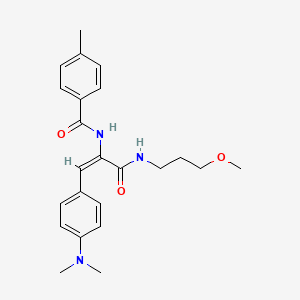 molecular formula C23H29N3O3 B4748190 N-(2-[4-(dimethylamino)phenyl]-1-{[(3-methoxypropyl)amino]carbonyl}vinyl)-4-methylbenzamide 
