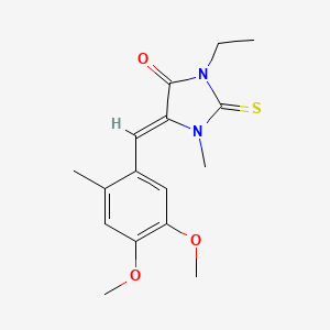 molecular formula C16H20N2O3S B4748199 5-(4,5-dimethoxy-2-methylbenzylidene)-3-ethyl-1-methyl-2-thioxo-4-imidazolidinone 