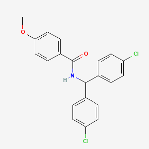 molecular formula C21H17Cl2NO2 B4748211 N-[bis(4-chlorophenyl)methyl]-4-methoxybenzamide 