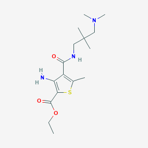 molecular formula C16H27N3O3S B4748217 ethyl 3-amino-4-({[3-(dimethylamino)-2,2-dimethylpropyl]amino}carbonyl)-5-methyl-2-thiophenecarboxylate 