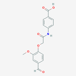molecular formula C17H15NO6 B474822 4-{[(4-Formyl-2-methoxyphenoxy)acetyl]amino}benzoic acid CAS No. 486994-04-1