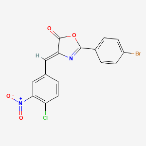 molecular formula C16H8BrClN2O4 B4748223 2-(4-bromophenyl)-4-(4-chloro-3-nitrobenzylidene)-1,3-oxazol-5(4H)-one 