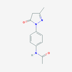 molecular formula C12H13N3O2 B474823 N-[4-(3-methyl-5-oxo-4H-pyrazol-1-yl)phenyl]acetamide CAS No. 184763-36-8