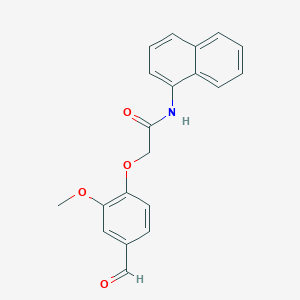 molecular formula C20H17NO4 B474825 2-(4-formyl-2-methoxyphenoxy)-N-(1-naphthyl)acetamide CAS No. 486994-17-6