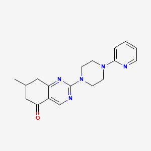 molecular formula C18H21N5O B4748252 7-methyl-2-[4-(2-pyridinyl)-1-piperazinyl]-7,8-dihydro-5(6H)-quinazolinone 