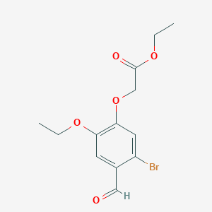molecular formula C13H15BrO5 B474828 乙酸(5-溴-2-乙氧基-4-甲酰基苯氧基)乙酯 CAS No. 486994-20-1