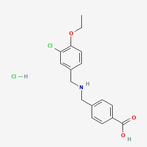 molecular formula C17H19Cl2NO3 B4748291 4-{[(3-chloro-4-ethoxybenzyl)amino]methyl}benzoic acid hydrochloride 