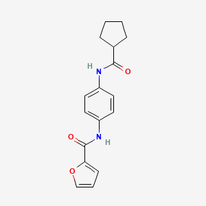 molecular formula C17H18N2O3 B4748346 N-{4-[(cyclopentylcarbonyl)amino]phenyl}-2-furamide 