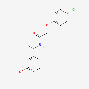 molecular formula C17H18ClNO3 B4748373 2-(4-chlorophenoxy)-N-[1-(3-methoxyphenyl)ethyl]acetamide 