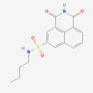molecular formula C16H16N2O4S B4748380 N-butyl-1,3-dioxo-2,3-dihydro-1H-benzo[de]isoquinoline-5-sulfonamide 