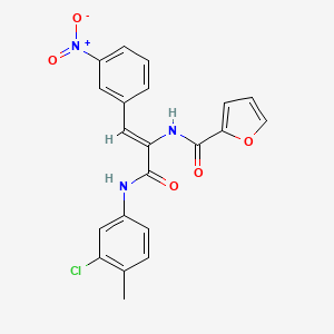 molecular formula C21H16ClN3O5 B4748396 N-[1-{[(3-chloro-4-methylphenyl)amino]carbonyl}-2-(3-nitrophenyl)vinyl]-2-furamide 