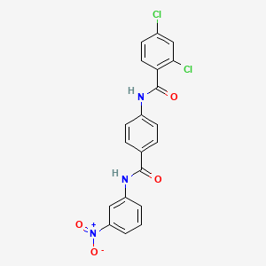 molecular formula C20H13Cl2N3O4 B4748397 2,4-dichloro-N-(4-{[(3-nitrophenyl)amino]carbonyl}phenyl)benzamide 
