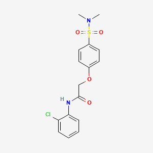 molecular formula C16H17ClN2O4S B4748409 N-(2-chlorophenyl)-2-{4-[(dimethylamino)sulfonyl]phenoxy}acetamide 