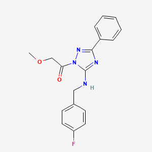 molecular formula C18H17FN4O2 B4748420 N-(4-fluorobenzyl)-1-(methoxyacetyl)-3-phenyl-1H-1,2,4-triazol-5-amine 