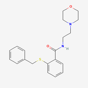 molecular formula C20H24N2O2S B4748463 2-(benzylthio)-N-[2-(4-morpholinyl)ethyl]benzamide 