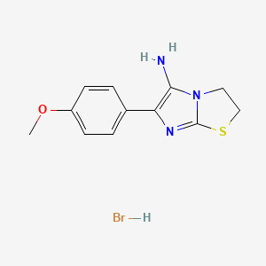 molecular formula C12H14BrN3OS B4748477 6-(4-methoxyphenyl)-2,3-dihydroimidazo[2,1-b][1,3]thiazol-5-amine hydrobromide 
