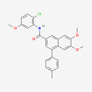 molecular formula C27H24ClNO4 B4748493 N-(2-chloro-5-methoxyphenyl)-6,7-dimethoxy-4-(4-methylphenyl)-2-naphthamide 