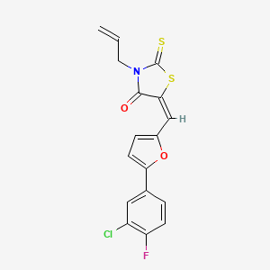 molecular formula C17H11ClFNO2S2 B4748510 3-allyl-5-{[5-(3-chloro-4-fluorophenyl)-2-furyl]methylene}-2-thioxo-1,3-thiazolidin-4-one 