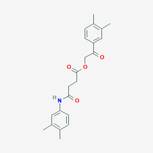 molecular formula C22H25NO4 B4748534 2-(3,4-dimethylphenyl)-2-oxoethyl 4-[(3,4-dimethylphenyl)amino]-4-oxobutanoate 