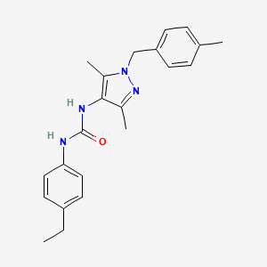 molecular formula C22H26N4O B4748542 N-[3,5-dimethyl-1-(4-methylbenzyl)-1H-pyrazol-4-yl]-N'-(4-ethylphenyl)urea 