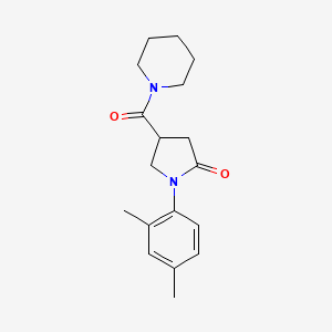 molecular formula C18H24N2O2 B4748546 1-(2,4-dimethylphenyl)-4-(1-piperidinylcarbonyl)-2-pyrrolidinone 