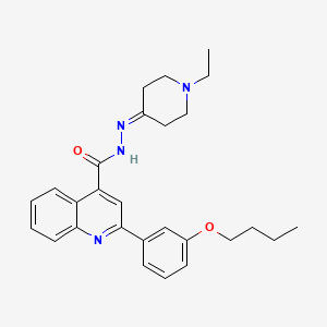 molecular formula C27H32N4O2 B4748558 2-(3-butoxyphenyl)-N'-(1-ethyl-4-piperidinylidene)-4-quinolinecarbohydrazide 