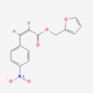 molecular formula C14H11NO5 B4748575 2-furylmethyl 3-(4-nitrophenyl)acrylate 