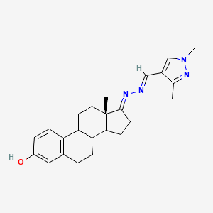 molecular formula C24H30N4O B4748580 1,3-dimethyl-1H-pyrazole-4-carbaldehyde [3-hydroxyestra-1,3,5(10)-trien-17-ylidene]hydrazone 
