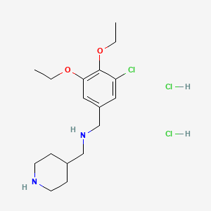 molecular formula C17H29Cl3N2O2 B4748642 (3-chloro-4,5-diethoxybenzyl)(4-piperidinylmethyl)amine dihydrochloride 